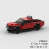 משאית פיקאפ כחולה MOC Blocks City Racing M10471 סוג דומינו קוביות מהירות צעצוע אלופים רכב בניית קוביות רכב - תמונה 6