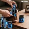 סט מספרות חשמליות WEEME 4 ב-1 לגברים - מספרות אלחוטיות נטענות עם כלי גילוח לאף ולאוזניים