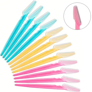 סט תער גבות מרובי תכליתי לנשים וגברים כלי דרמפלנינג קל לשימוש מספריים לגילוח כלי איפור