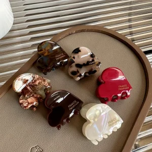 סיכות שיער קטנות בצורת לב מתוקות לנשים, אביזרי שיער סיכות וקליפסים