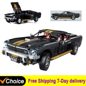 קוביות בנייה טכניות לרכב ספורט מוסטנג דקול 33008 פאזל הרכבה שולחן רייסינג קישוט מתנות לחג המולד למבוגרים MOC