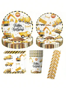 קישוט עוגת יומולדת לבנייה עם ציפורן, מכונית טרקטור, מסיבת יומולדת לבנים, מתנה למסיבת יומולדת לבנים