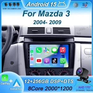 רדיו לרכב Android 15 עבור מאזדה 3 2004 2005 2006 2007 2008 2009 2din עם BOSE נגן מולטימדיה Carplay סטריאו GPS יחידת ראש