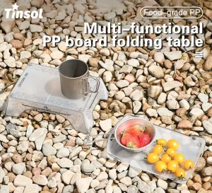 שולחן מיני קיפולי חדש וקל משקל TINSOL, שולחן קמפינג קטן מתקפל ומגש 97 גרם נייד לטיולים, ציוד טיולים UL Gear