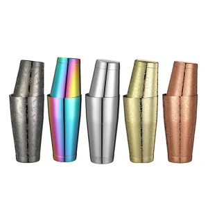 שייקר קוקטייל בר בוסטון שייקר: סט של 2 חלקים: משקל 18 אונקיות ומשקל 25 אונקיות שייקר מקצועי לברטנדר