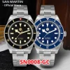שעון צלם מכני אוטומטי NH35 יוקרתי רטרו BB58 חדש של San Martin לגברים עם ספיר לומינוס 20Bar Reloj SN0008