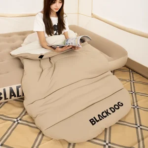 שק שינה למבוגרים Blackdog Outdoor Eggshell עם כובע למטה, שמיכת מבוגרים לכל העונות לשימוש כפול בטיולים וקמפינג