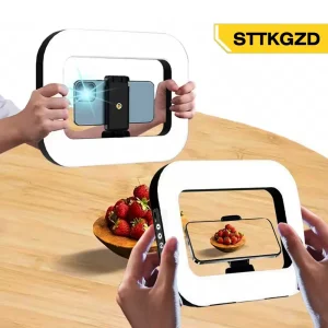 תאורת תאורה ניידת ניידת עם תאורת LED לכלוב ארנבון חדשה לתאורת צילום לשידור חי בטלפון נייד ותאורת סלפי