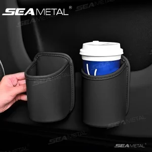 תיבת אחסון כוסות לרכב SEAMETAL Universal Car Door Cup Holder Box Back Clip Design Drink Rack Storage Bin Car Seat Back Water Cup Box Organizer Pocket