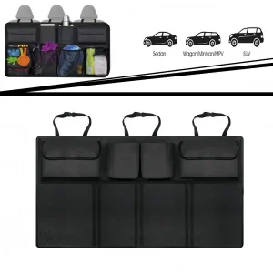 תיק אחסון תא המטען של הרכב תיק אחסון לגב המושב האחורי תיק אחסון רשת כיס אחסון מרובה תפקודים תיק אחסון תלוי לגב המושב