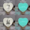 מנורת ירח 3D לב — תמונה + טקסט מותאם